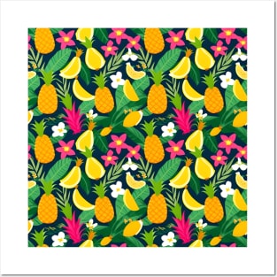 Tropical Fruit Delight Posters and Art